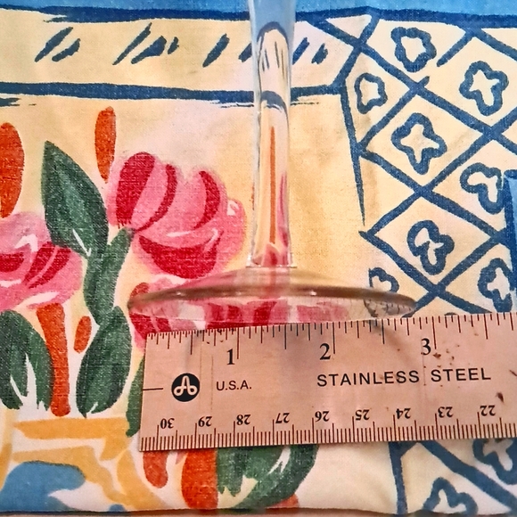 Vintage Crystal 3 Wine Martini Stem Glasses Flower Branch Leaf Etched Romantic - Picture 7 of 10